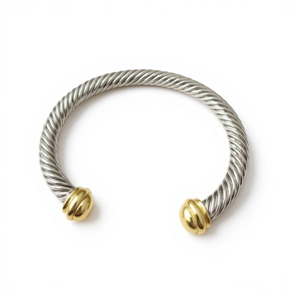 Big cable cuff bracelet