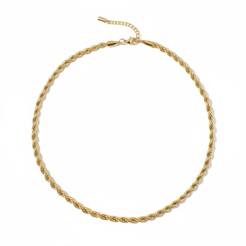 Gold Rope Chain Necklace