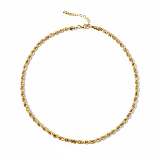 Gold Rope Chain Necklace