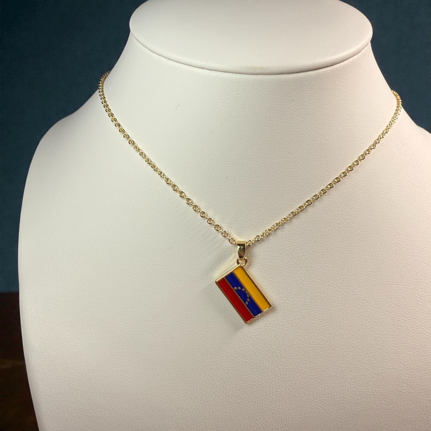 Venezuelan Flag Pendant Necklace