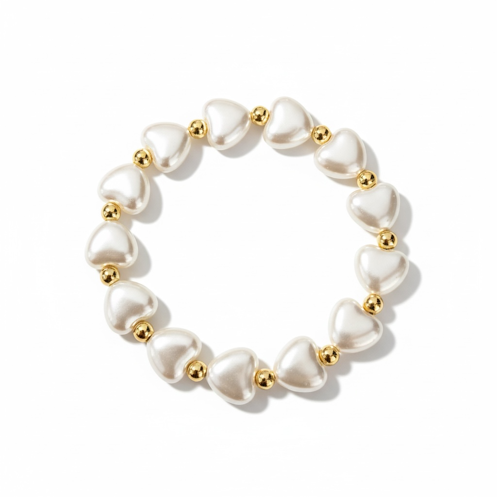 Pearl Heart Stretch Bracelet
